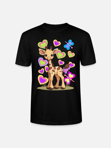 Giraffe Giraffe Child Children - Stanley/Stella CRAFTER Unisex Organic T-Shirt - black