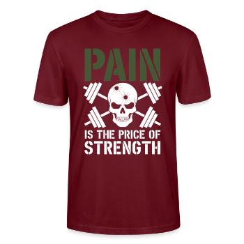 Forme physique fonctionnelle Force tactique Militaire - T-shirt bio CRAFTER Stanley Stella Unisexe - bordeaux - Devant - Alina (178cm) & Michal (187cm)
