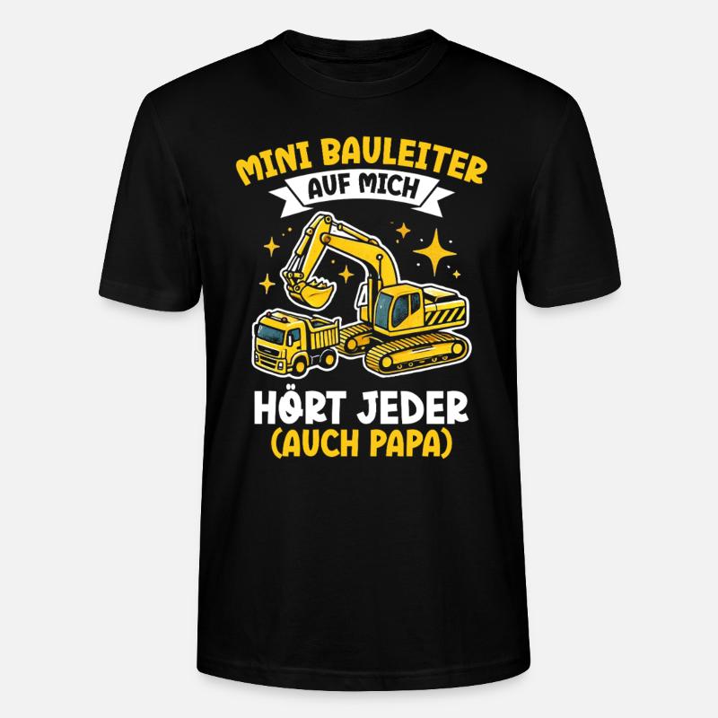 Kinder Bauleiter Projektleiter Bauunternehmer - Stanley/Stella Unisex Bio-T-Shirt CRAFTER - Schwarz