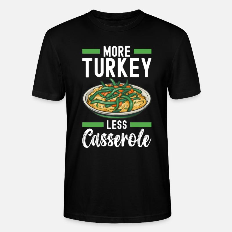 Casserole de haricots verts - T-shirt bio CRAFTER Stanley Stella Unisexe - noir
