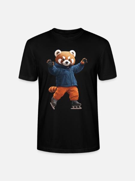 Roter Panda - Stanley/Stella Unisex Bio-T-Shirt CRAFTER - Schwarz