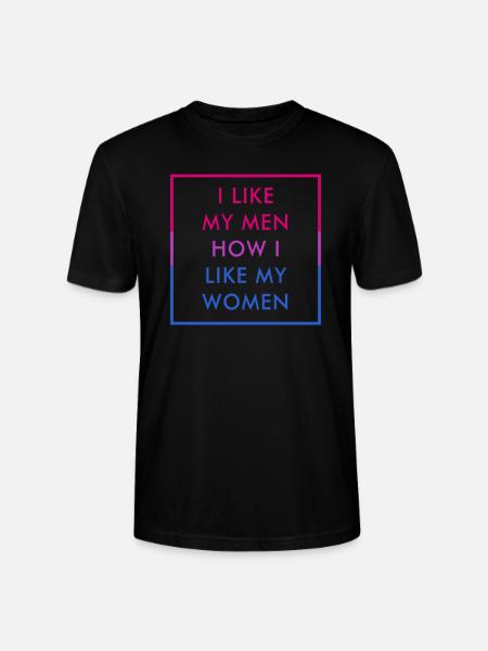 Funny Bi Colors Bisexual Pride Saying - Stanley/Stella CRAFTER Unisex Organic T-Shirt - black