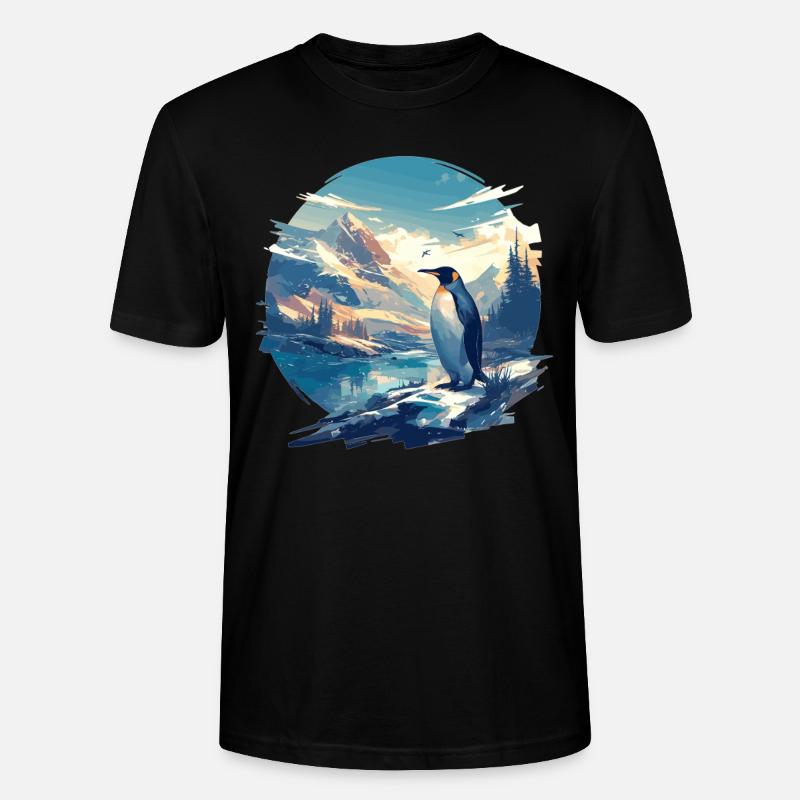 Pinguine Pinguin - Stanley/Stella Unisex Bio-T-Shirt CRAFTER - Schwarz