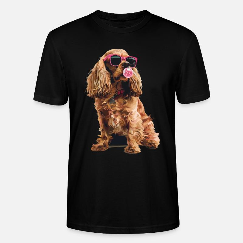 Cocker Spaniel - Stanley/Stella Unisex Bio-T-Shirt CRAFTER - Schwarz