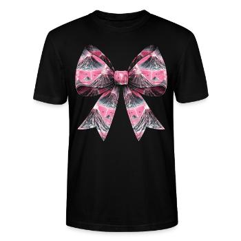 Coquette Bogen Vulkan Mädchen Geologie Magma Lava - Stanley/Stella Unisex Bio-T-Shirt CRAFTER - Schwarz - Vorne - Alina (178cm) & Michal (187cm)