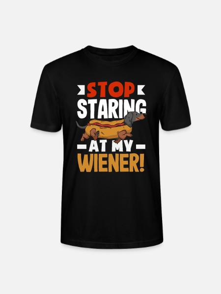 Hot Dog Lover Stop Staring - Stanley/Stella CRAFTER Unisex Organic T-Shirt - black