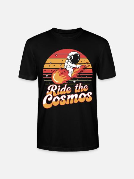 Astronaut reitet durch den Kosmos - Stanley/Stella Unisex Bio-T-Shirt CRAFTER - Schwarz