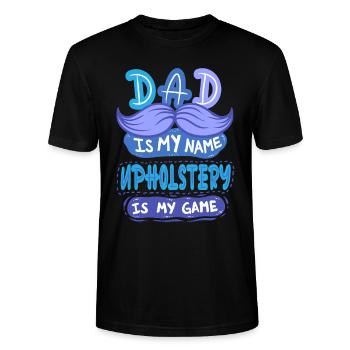 Polsterer Polsterei Vater - Stanley/Stella Unisex Bio-T-Shirt CRAFTER - Schwarz - Vorne - Alina (178cm) & Michal (187cm)