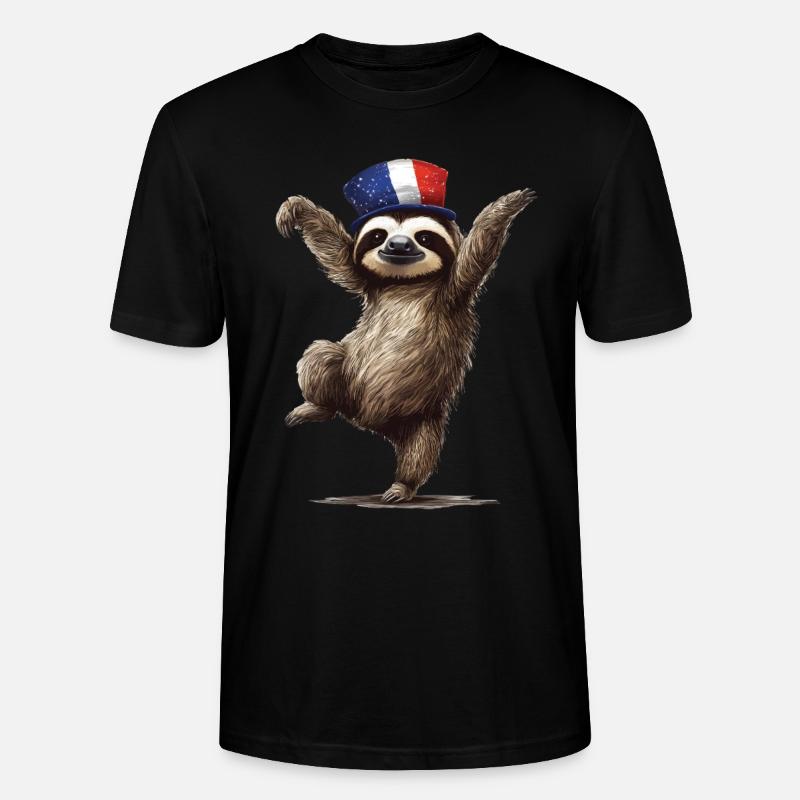 Faultier - Stanley/Stella Unisex Bio-T-Shirt CRAFTER - Schwarz