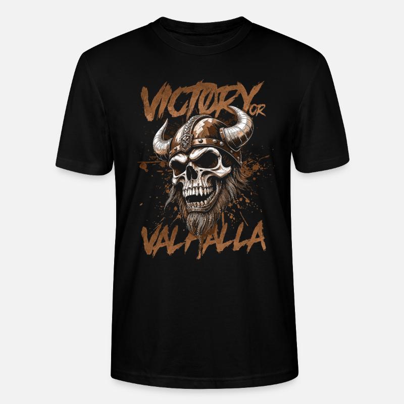 Nordischer Wikingersieg oder Walhalla - Stanley/Stella Unisex Bio-T-Shirt CRAFTER - Schwarz