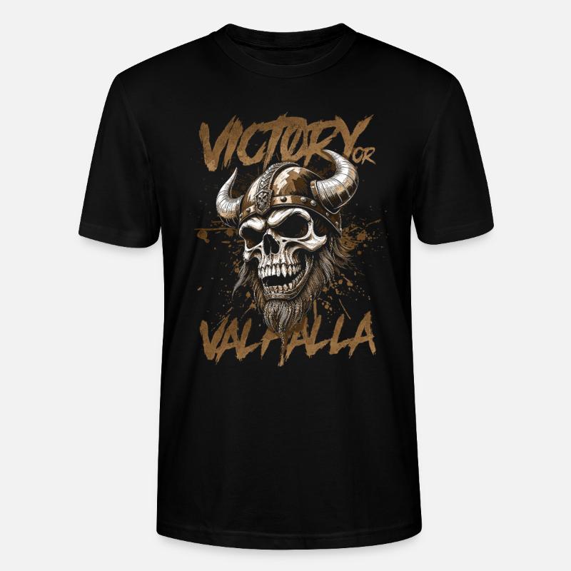 Nordischer Wikingersieg oder Walhalla - Stanley/Stella Unisex Bio-T-Shirt CRAFTER - Schwarz
