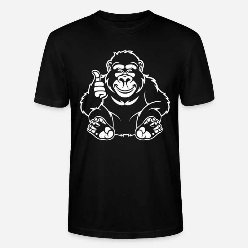 Gorilla - Stanley/Stella Unisex Bio-T-Shirt CRAFTER - Schwarz