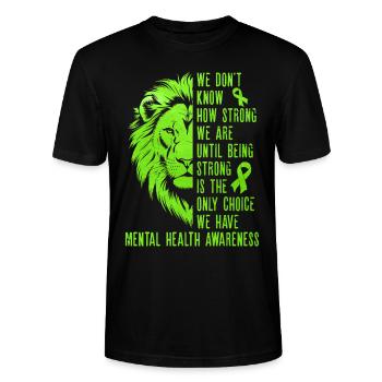 Mental Health - Stanley/Stella CRAFTER Unisex Organic T-Shirt - black - Front - Alina (178cm) & Michal (187cm)
