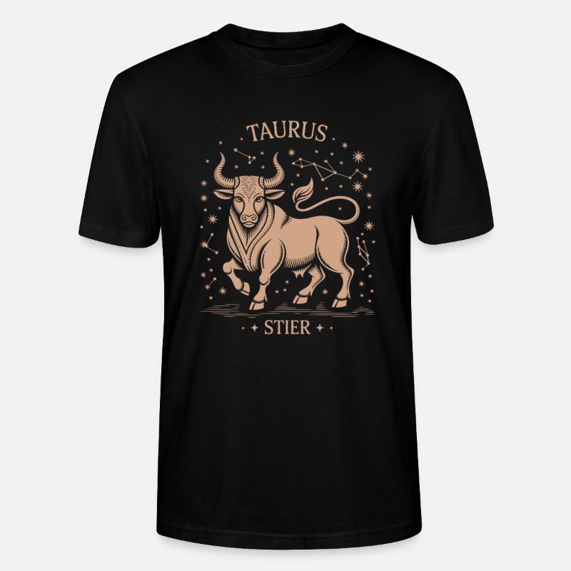 Sternzeichen Stier - Stanley/Stella Unisex Bio-T-Shirt CRAFTER - Schwarz