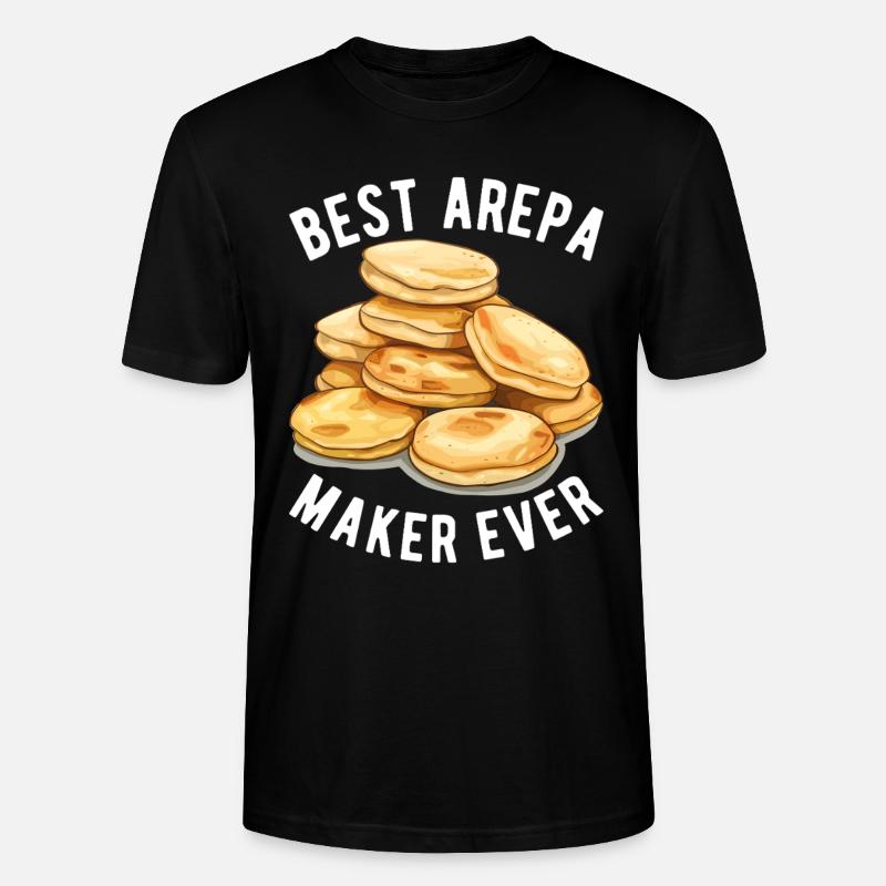 Venezolanische Arepas - Stanley/Stella Unisex Bio-T-Shirt CRAFTER - Schwarz