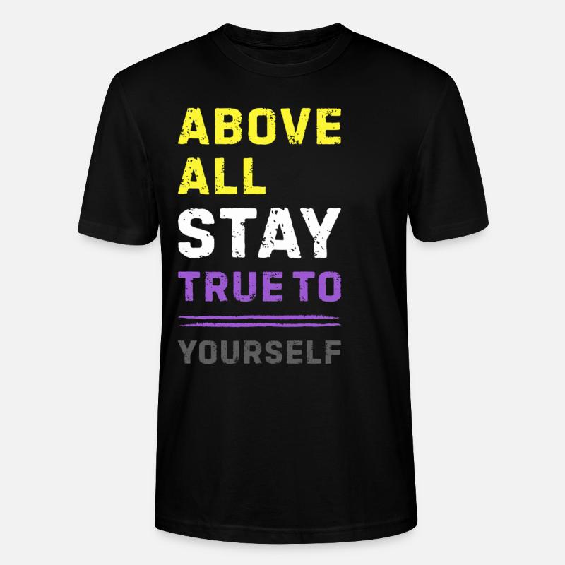 Nonbinary Pride Statement Non Binary Enby LGBTQ - Stanley/Stella Unisex Bio-T-Shirt CRAFTER - Schwarz