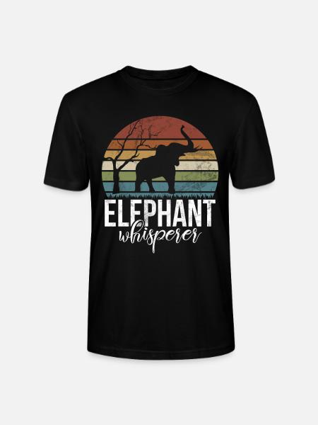 Elephant Lovers Gifts - Stanley/Stella Unisex Bio-T-Shirt CRAFTER - Schwarz