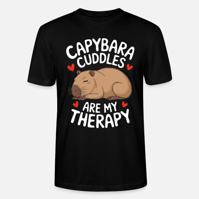 Capybara - Stanley/Stella Unisex Bio-T-Shirt CRAFTER - Schwarz