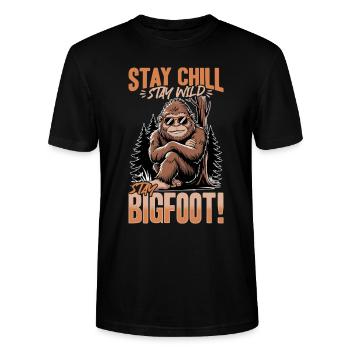 Bigfoot Sasquatch - T-shirt bio CRAFTER Stanley Stella Unisexe - noir - Devant - Alina (178cm) & Michal (187cm)