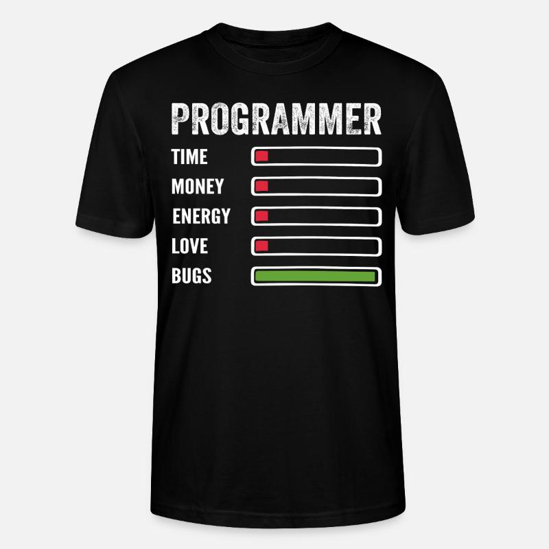 Developer Humor Programmer Coder - Stanley/Stella CRAFTER Unisex Organic T-Shirt - black