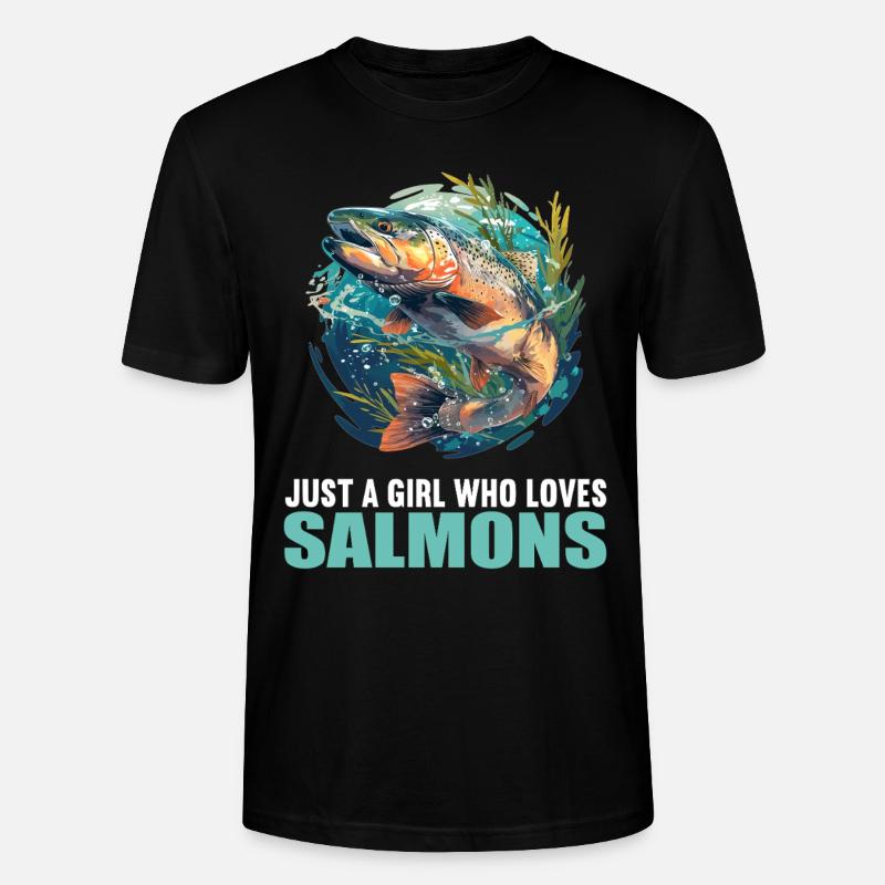 Lachse Lachs - Stanley/Stella Unisex Bio-T-Shirt CRAFTER - Schwarz