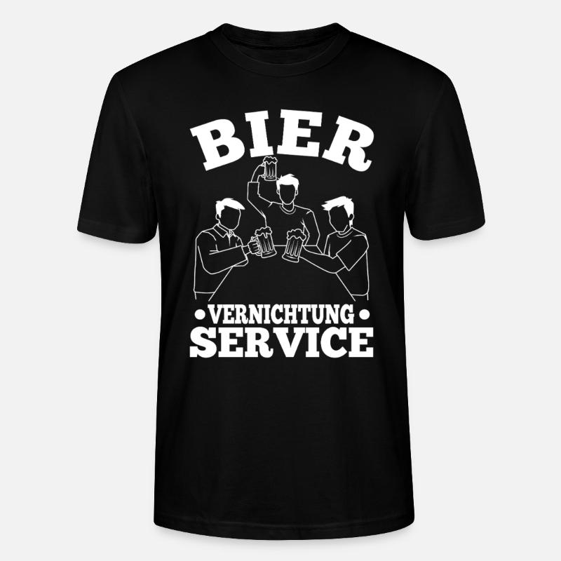 Bier Vernichtungsservice - Stanley/Stella Unisex Bio-T-Shirt CRAFTER - Schwarz