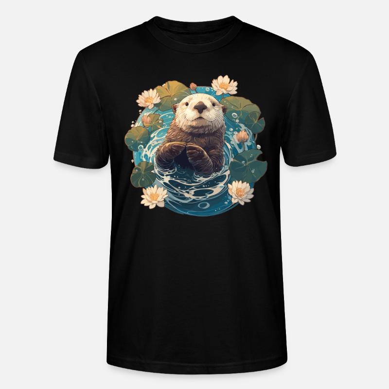 Loutre de mer - T-shirt bio CRAFTER Stanley Stella Unisexe - noir