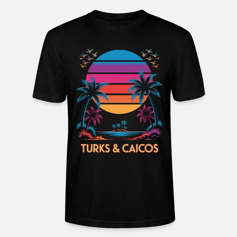 Turks- und Caicosinseln - Stanley/Stella Unisex Bio-T-Shirt CRAFTER - Schwarz