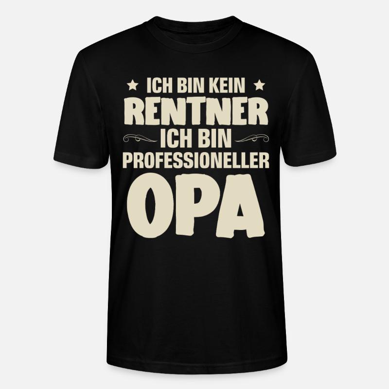Opa - Stanley/Stella Unisex Bio-T-Shirt CRAFTER - Schwarz
