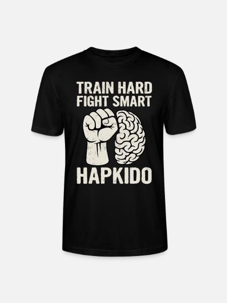 Train Hard Fight Smart Hapkido - Stanley/Stella CRAFTER Unisex Organic T-Shirt - black