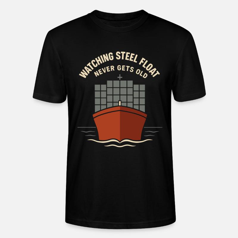 Schiff-sichtgerät Containerschiff Frachtschiff - Stanley/Stella Unisex Bio-T-Shirt CRAFTER - Schwarz