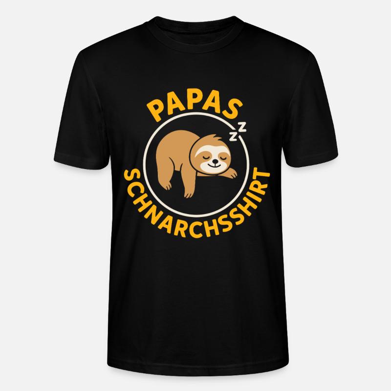 Vaterschaft PAPAS SCHNARCHSSHIRT LUSTIG - Stanley/Stella Unisex Bio-T-Shirt CRAFTER - Schwarz
