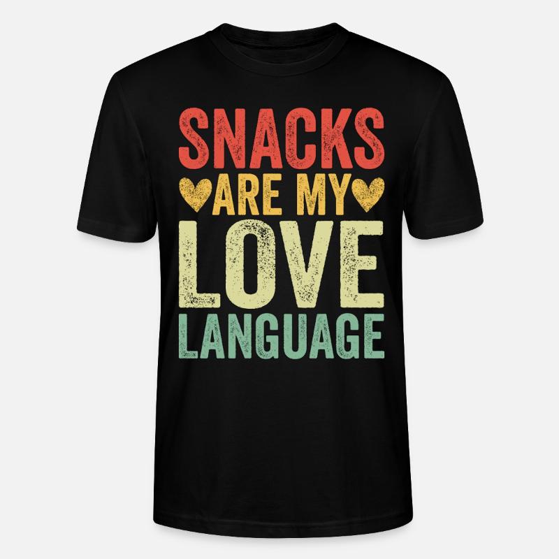 Snacks Are My Love Language - Stanley/Stella Unisex Bio-T-Shirt CRAFTER - Schwarz