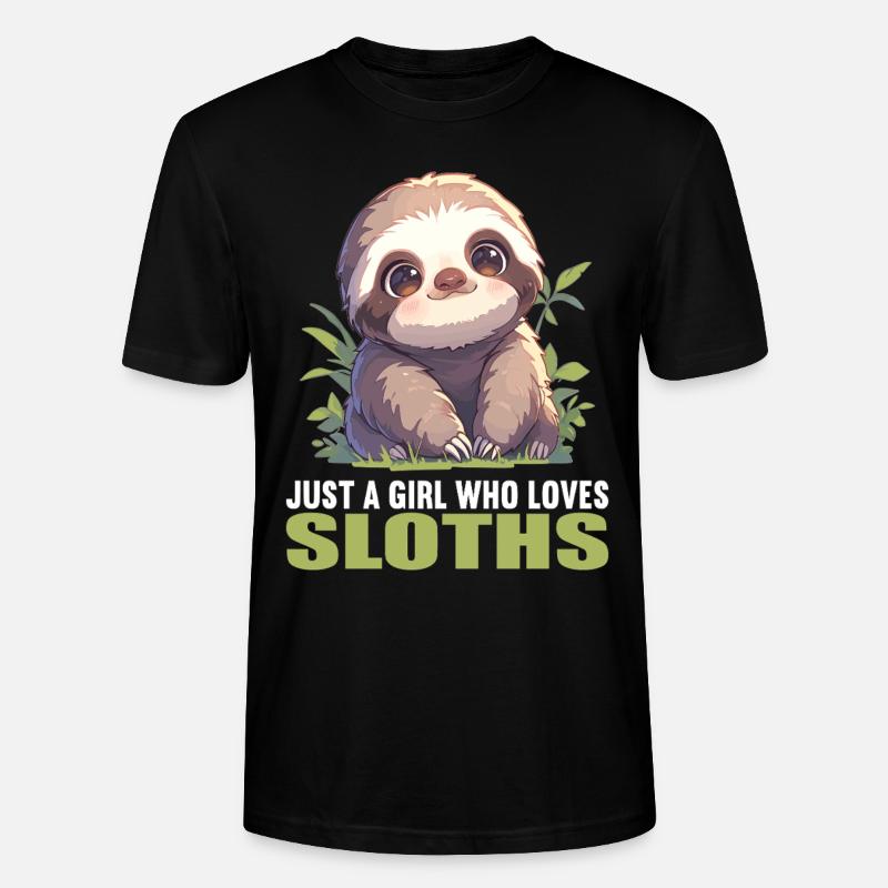 Sloths Sloth - Stanley/Stella CRAFTER Unisex Organic T-Shirt - black