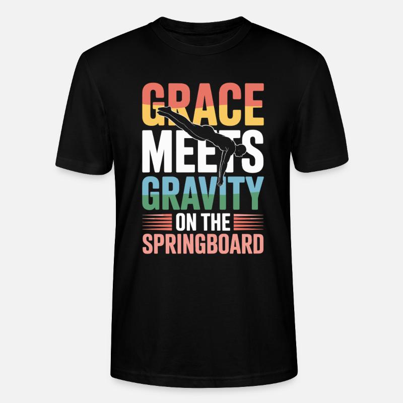 Diving diving board - Stanley/Stella CRAFTER Unisex Organic T-Shirt - black