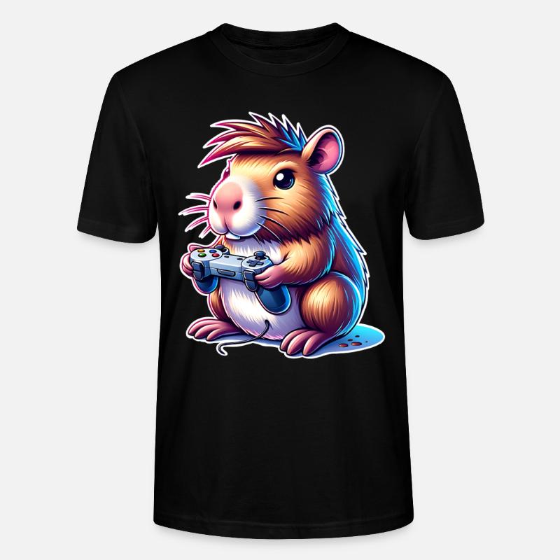 Capybara Gaming - Stanley/Stella Unisex Bio-T-Shirt CRAFTER - Schwarz
