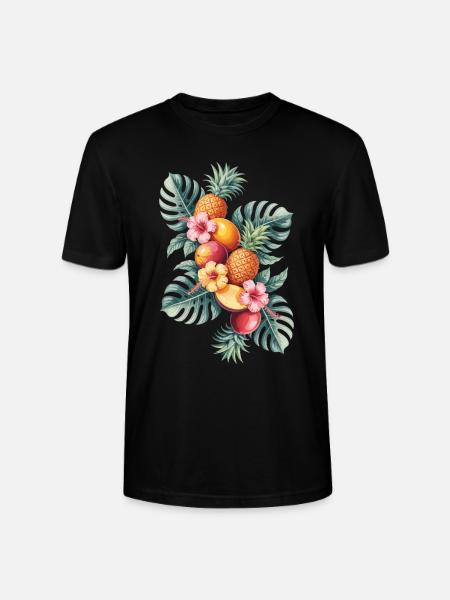 Exotic Fruits Tropical Paradise - Stanley/Stella CRAFTER Unisex Organic T-Shirt - black