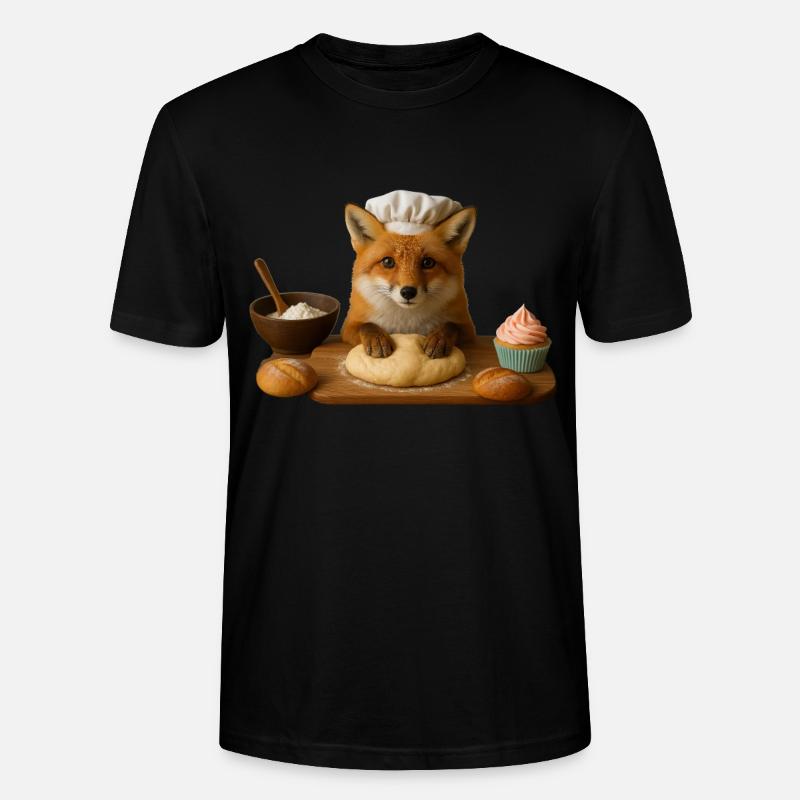 Fuchs Backen Kuchen Brot - Stanley/Stella Unisex Bio-T-Shirt CRAFTER - Schwarz