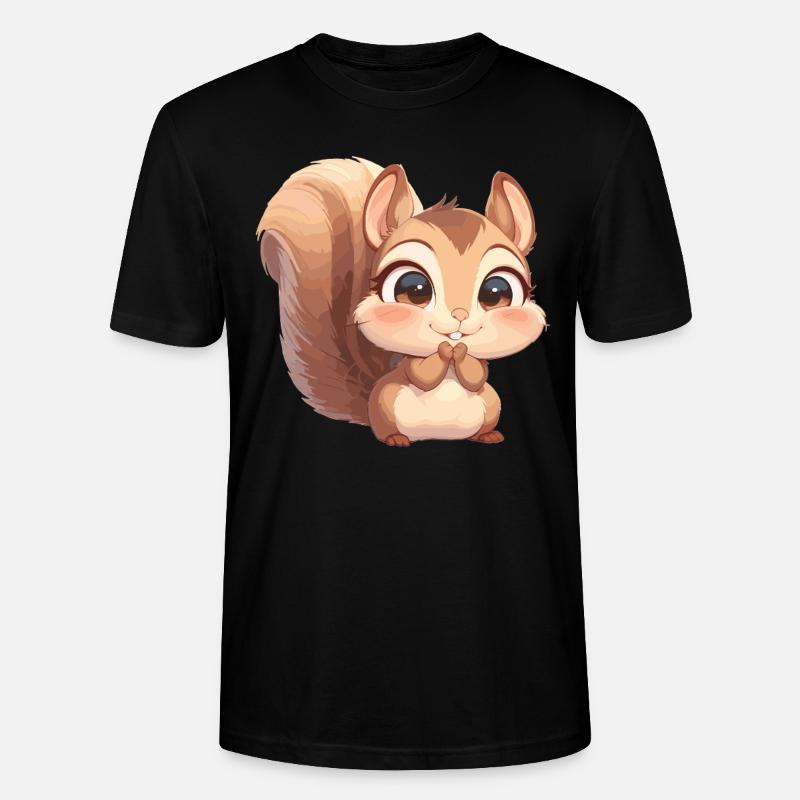 Squirrel - Stanley/Stella CRAFTER Unisex Organic T-Shirt - black