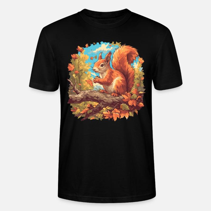 Eichhörnchen - Stanley/Stella Unisex Bio-T-Shirt CRAFTER - Schwarz