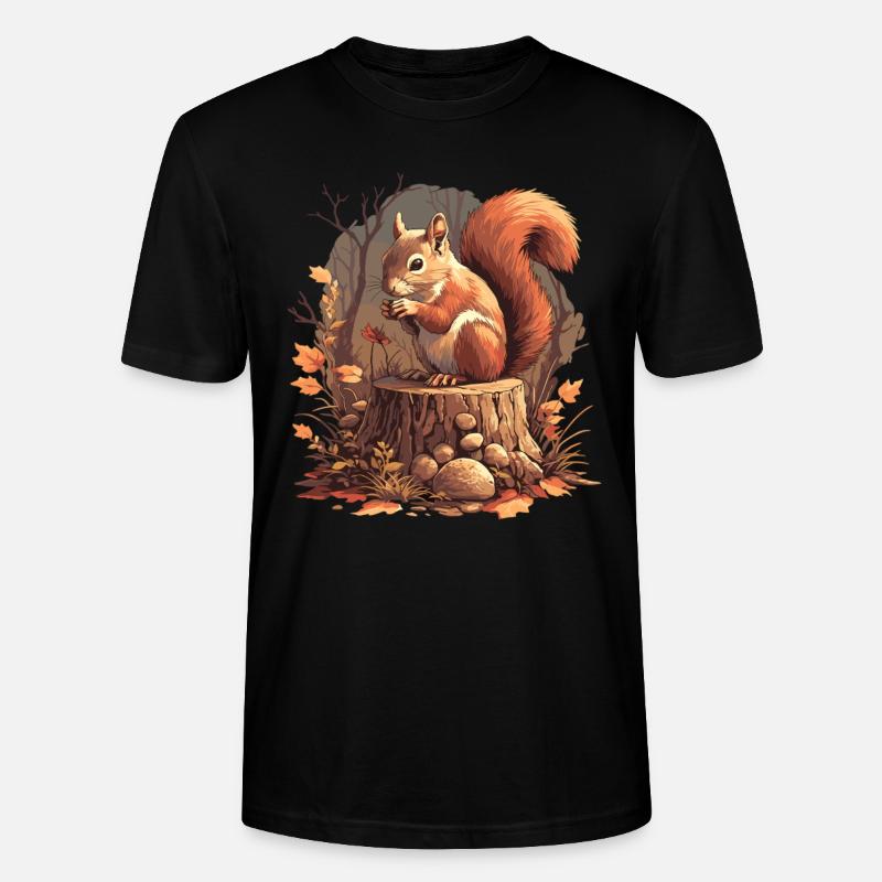 Eichhörnchen - Stanley/Stella Unisex Bio-T-Shirt CRAFTER - Schwarz