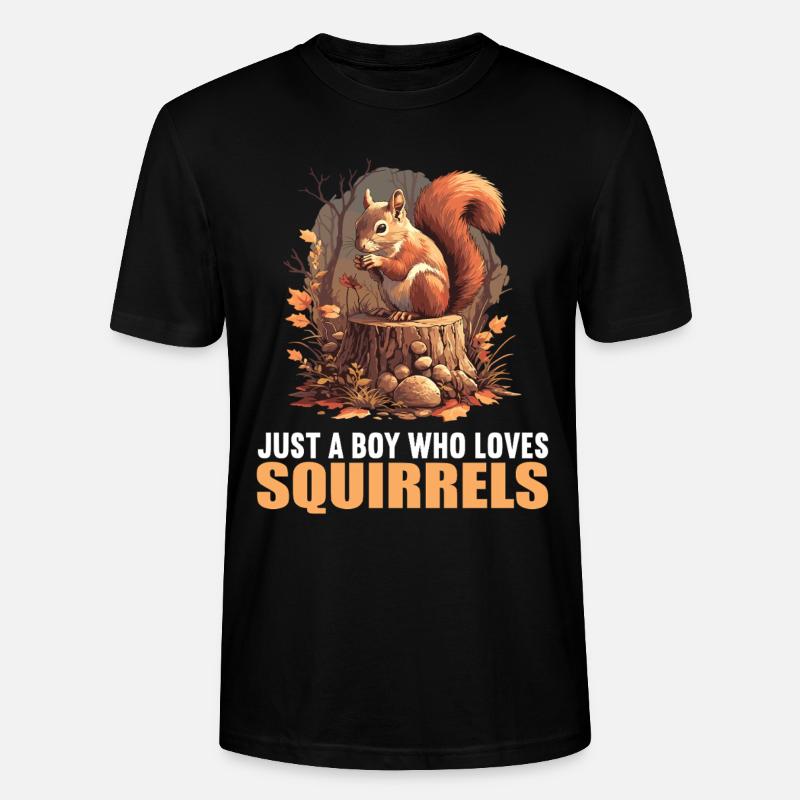 Squirrel - Stanley/Stella CRAFTER Unisex Organic T-Shirt - black