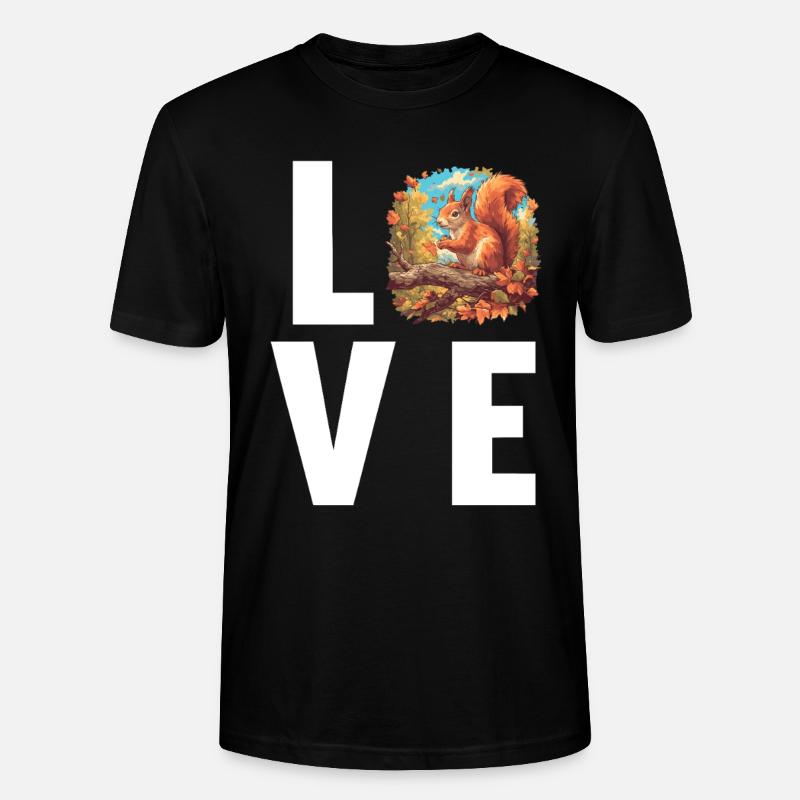 Eichhörnchen - Stanley/Stella Unisex Bio-T-Shirt CRAFTER - Schwarz
