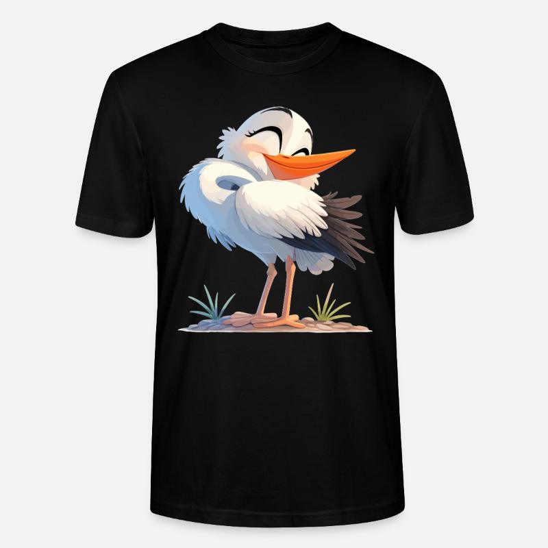 Störche Storch - Stanley/Stella Unisex Bio-T-Shirt CRAFTER - Schwarz