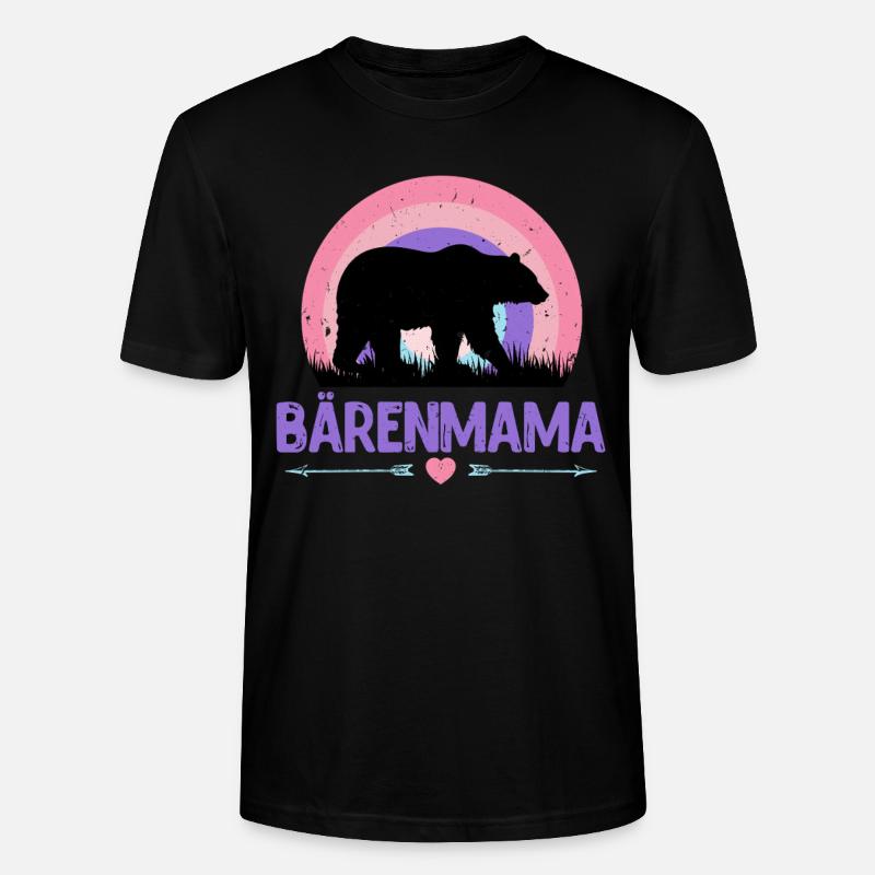 Werdende Mutter BÄRENMAMA Lustiges - Stanley/Stella Unisex Bio-T-Shirt CRAFTER - Schwarz