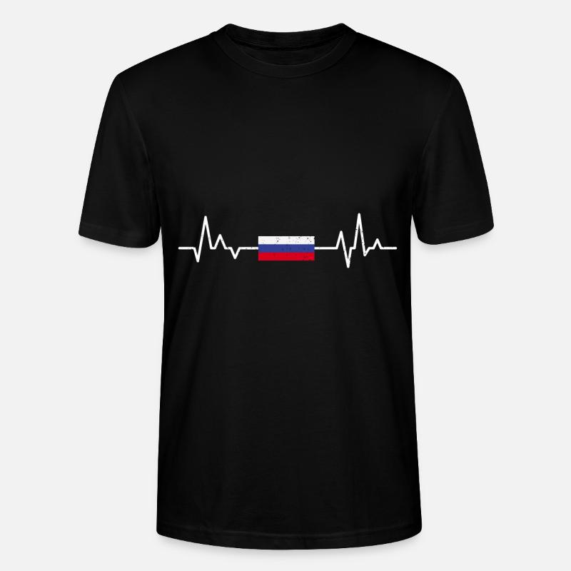 Russland - Stanley/Stella Unisex Bio-T-Shirt CRAFTER - Schwarz