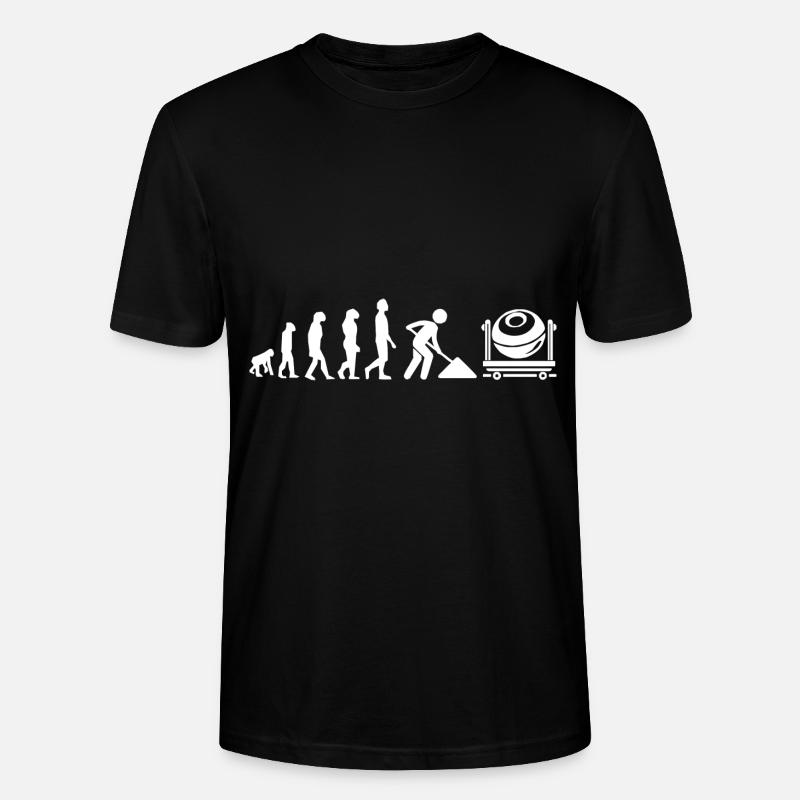 Cement mixer evolution - Stanley/Stella CRAFTER Unisex Organic T-Shirt - black