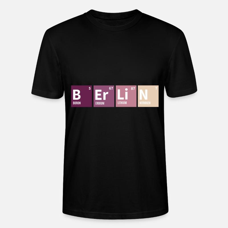 Berlin Periodensystem Bunt - Stanley/Stella Unisex Bio-T-Shirt CRAFTER - Schwarz