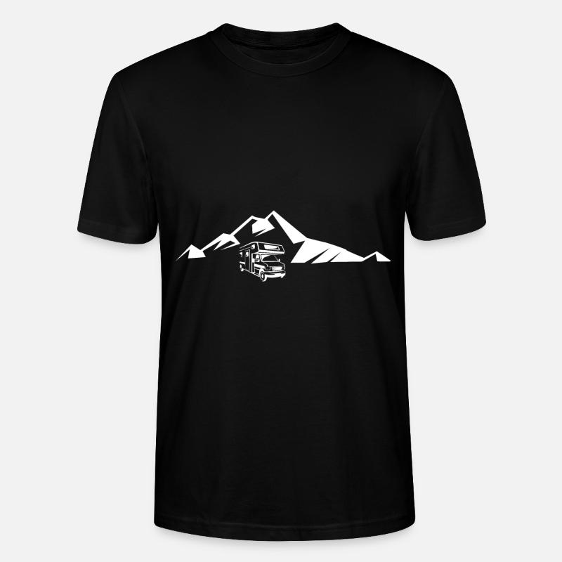 Berg - Campingwagen - (4) - Stanley/Stella Unisex Bio-T-Shirt CRAFTER - Schwarz