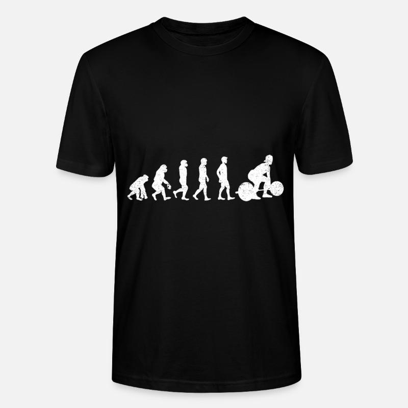 Deadlifting Evolution Gym - Stanley/Stella CRAFTER Unisex Organic T-Shirt - black